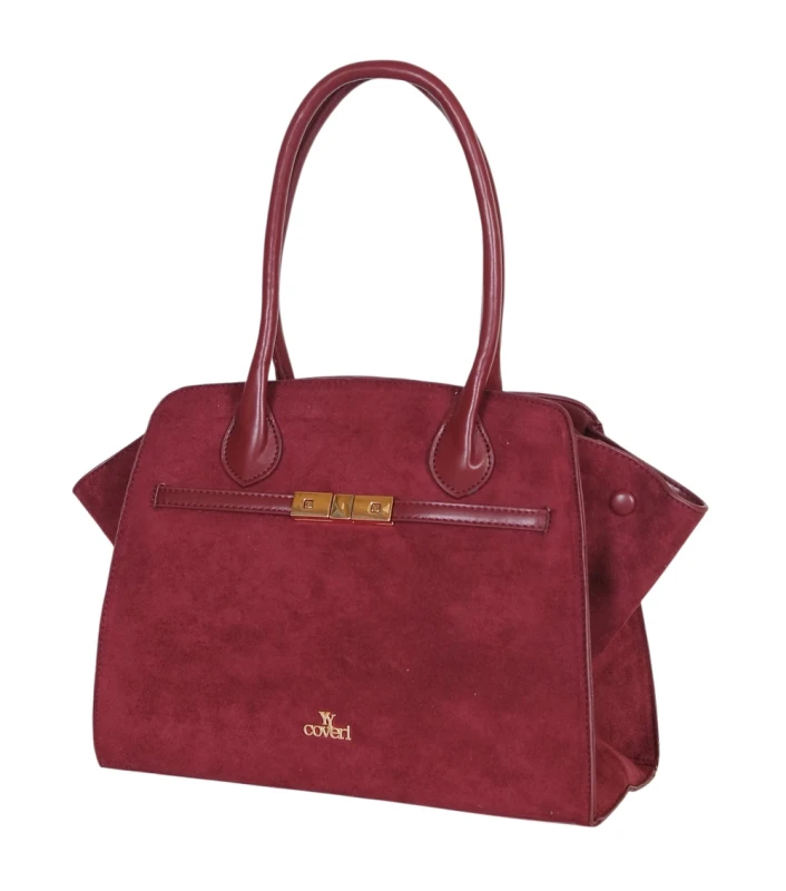 COVERI ITALY – elegancka torebka damska w modnym kształcie, usztywniana, pojemna