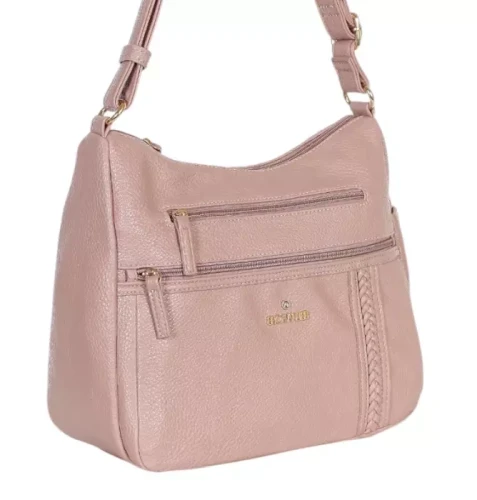 CAVALLI ITALY – torebka damska listonoszka, jednokomorowa, 7 kieszonek