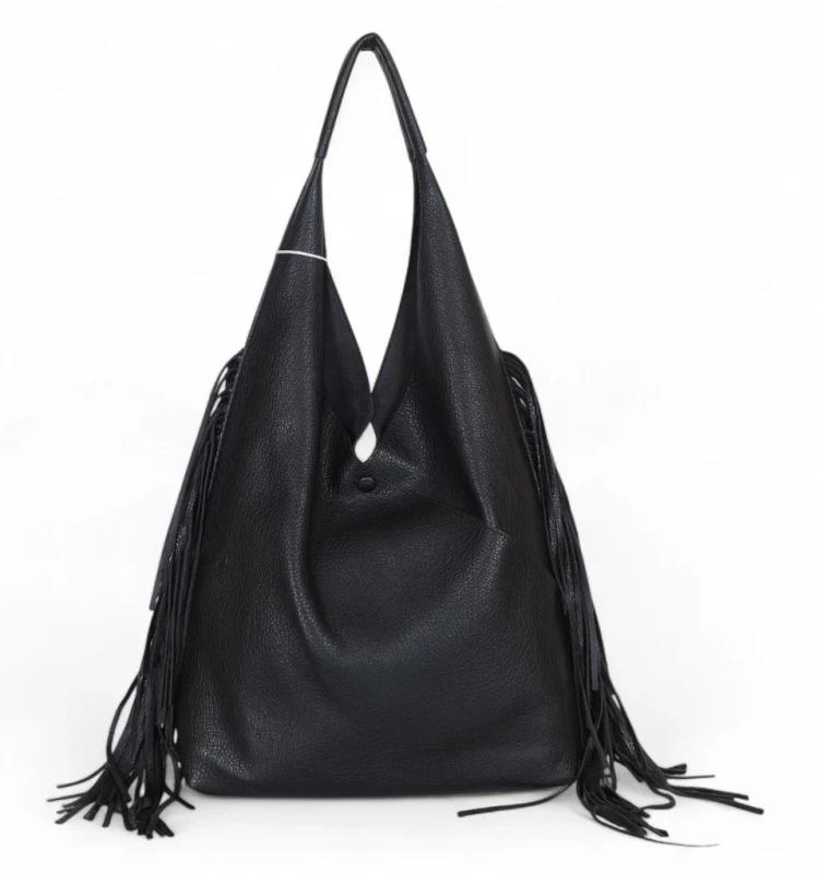 Torebka shopper COO&amp;COO Fashion Italy – duży shopper bag 2w1 z frędzlami