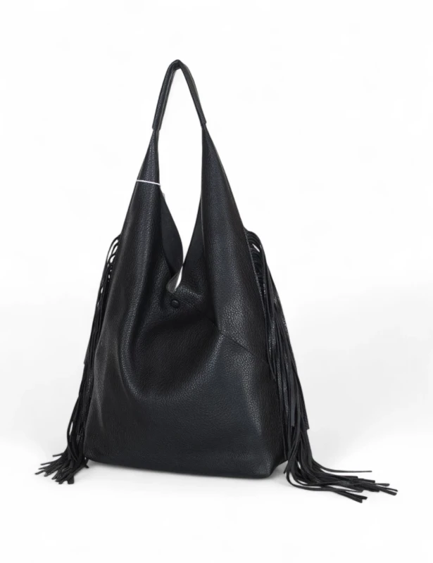 Torebka shopper COO&amp;COO Fashion Italy – duży shopper bag 2w1 z frędzlami