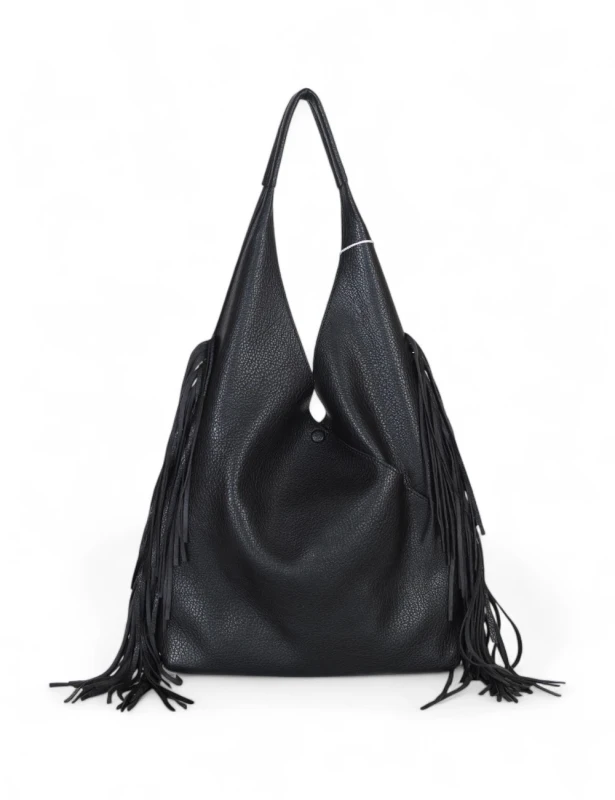 Torebka shopper COO&amp;COO Fashion Italy – duży shopper bag 2w1 z frędzlami