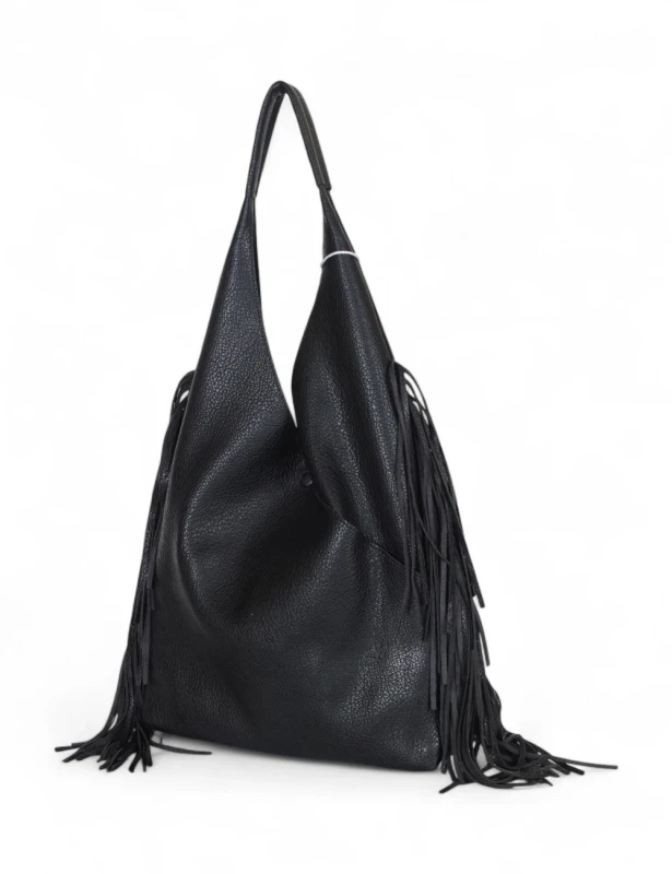 Torebka shopper COO&amp;COO Fashion Italy – duży shopper bag 2w1 z frędzlami