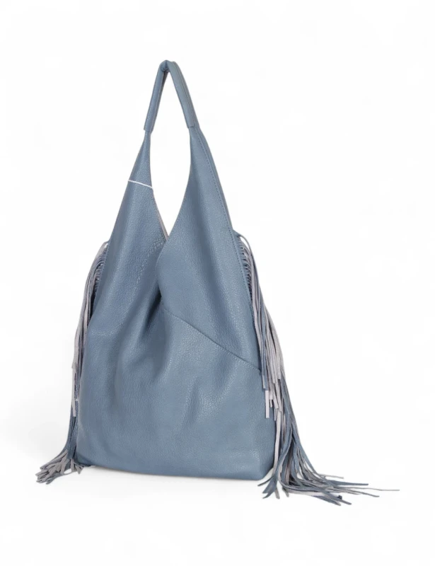 Torebka shopper COO&amp;COO Fashion Italy – duży shopper bag 2w1 z frędzlami