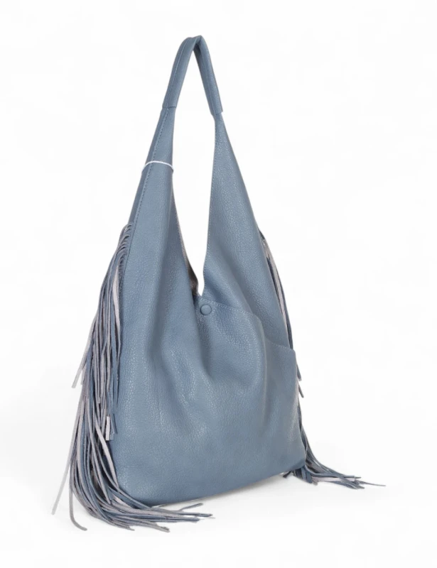 Torebka shopper COO&amp;COO Fashion Italy – duży shopper bag 2w1 z frędzlami