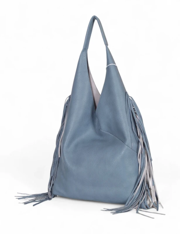 Torebka shopper COO&amp;COO Fashion Italy – duży shopper bag 2w1 z frędzlami