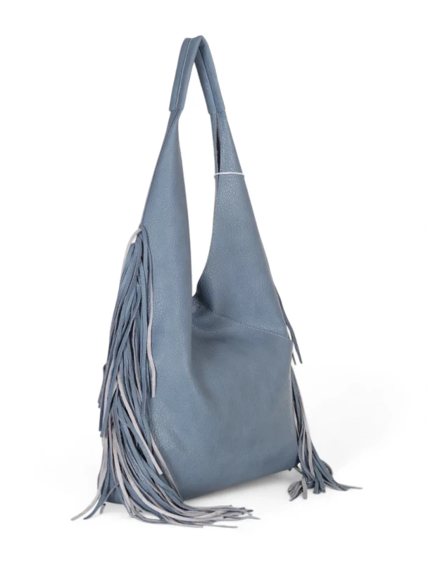 Torebka shopper COO&amp;COO Fashion Italy – duży shopper bag 2w1 z frędzlami