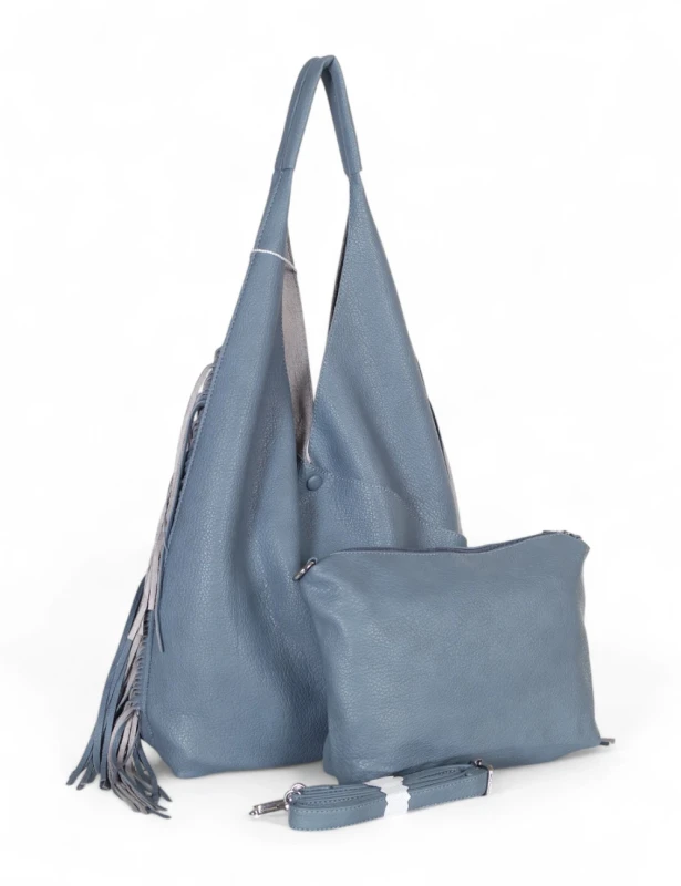 Torebka shopper COO&amp;COO Fashion Italy – duży shopper bag 2w1 z frędzlami