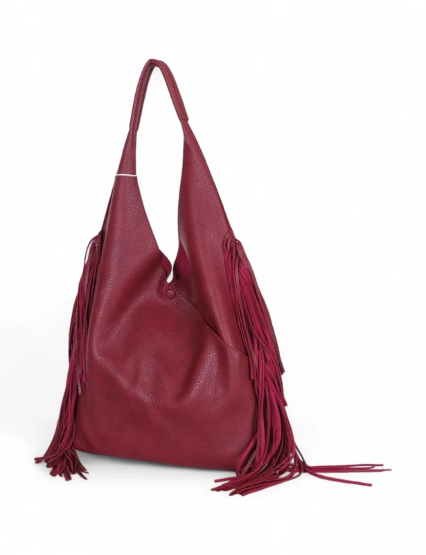 Torebka shopper COO&amp;COO Fashion Italy – duży shopper bag 2w1 z frędzlami