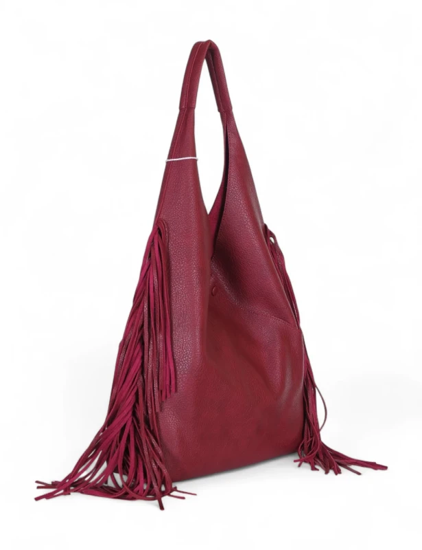 Torebka shopper COO&amp;COO Fashion Italy – duży shopper bag 2w1 z frędzlami