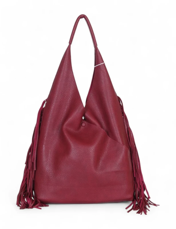 Torebka shopper COO&amp;COO Fashion Italy – duży shopper bag 2w1 z frędzlami