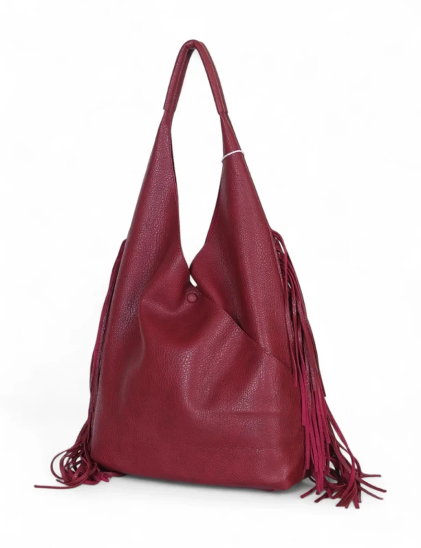 Torebka shopper COO&amp;COO Fashion Italy – duży shopper bag 2w1 z frędzlami