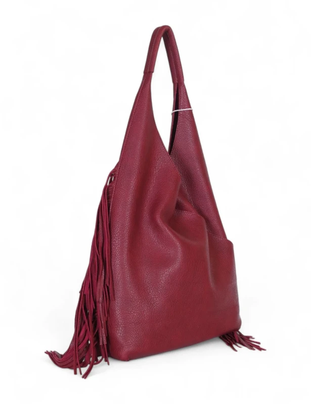 Torebka shopper COO&amp;COO Fashion Italy – duży shopper bag 2w1 z frędzlami