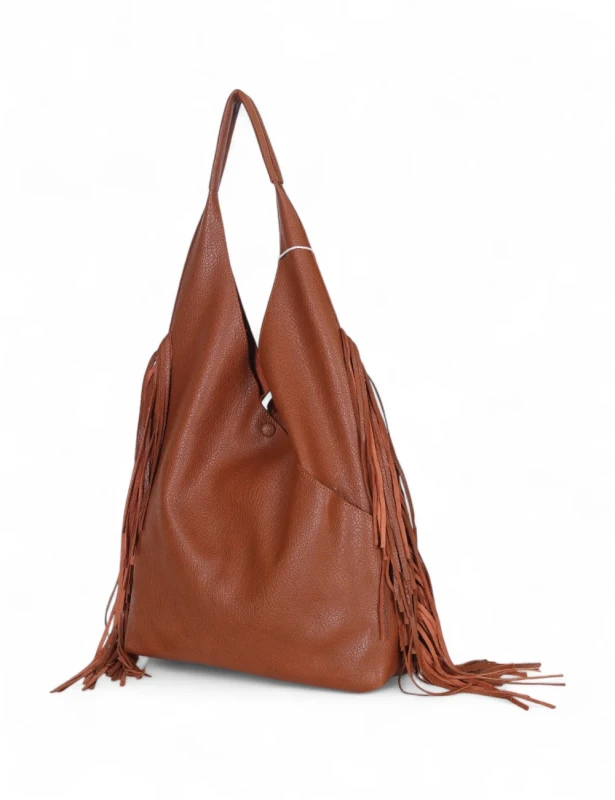 Torebka shopper COO&amp;COO Fashion Italy – duży shopper bag 2w1 z frędzlami