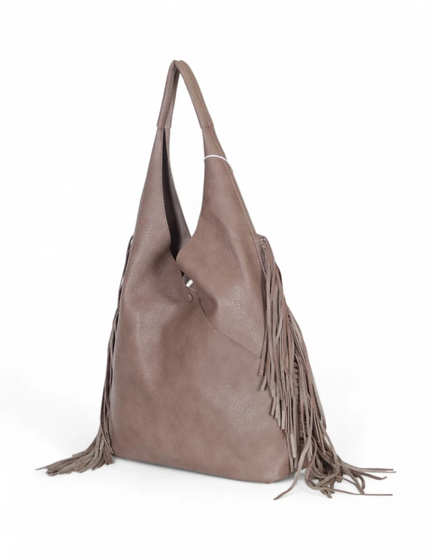 Torebka shopper COO&amp;COO Fashion Italy – duży shopper bag 2w1 z frędzlami