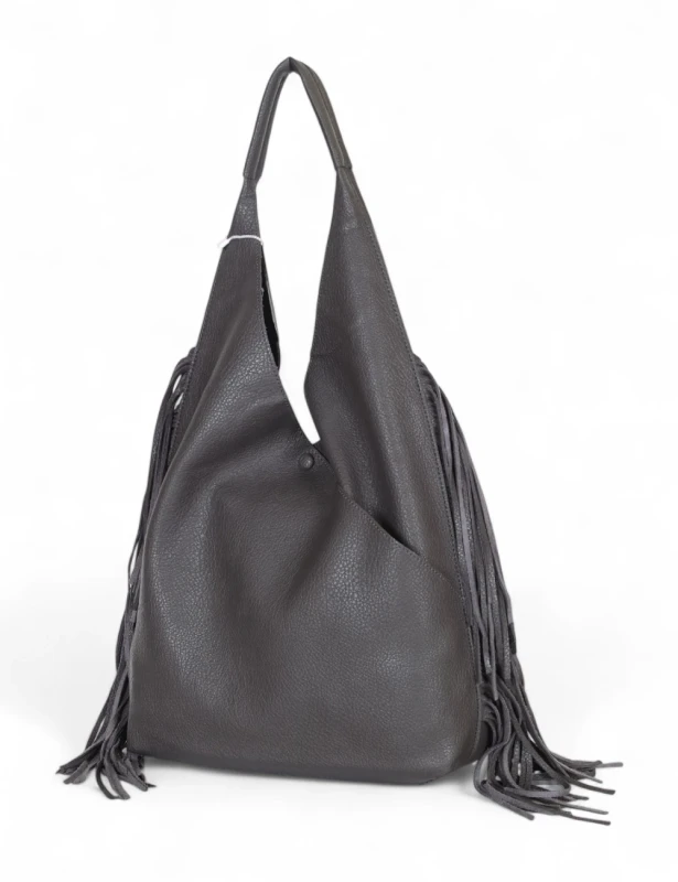 Torebka shopper COO&amp;COO Fashion Italy – duży shopper bag 2w1 z frędzlami