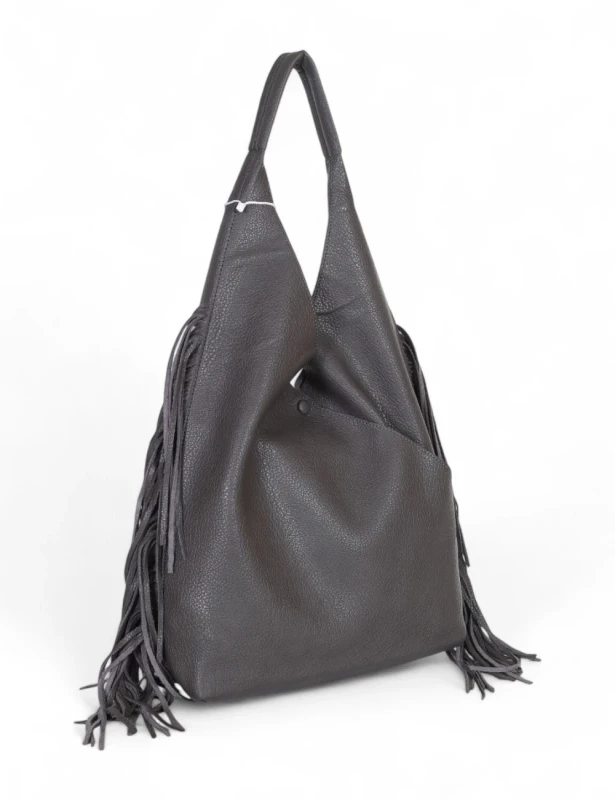 Torebka shopper COO&amp;COO Fashion Italy – duży shopper bag 2w1 z frędzlami