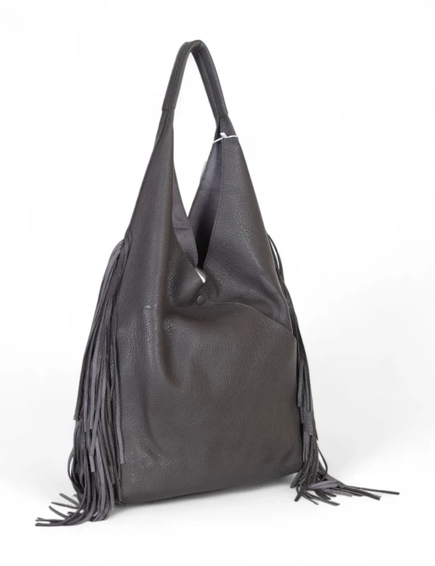 Torebka shopper COO&amp;COO Fashion Italy – duży shopper bag 2w1 z frędzlami