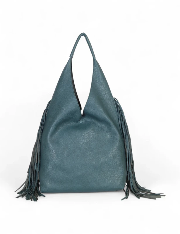 Torebka shopper COO&amp;COO Fashion Italy – duży shopper bag 2w1 z frędzlami