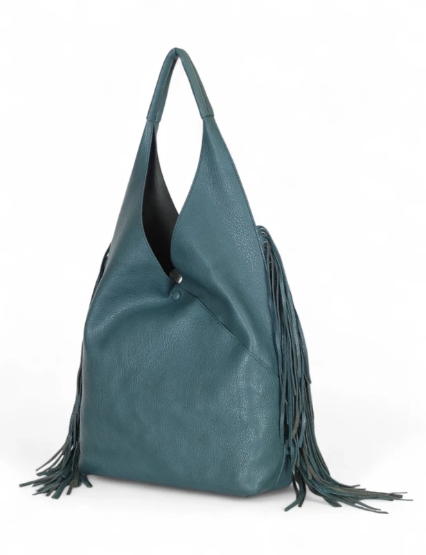 Torebka shopper COO&amp;COO Fashion Italy – duży shopper bag 2w1 z frędzlami