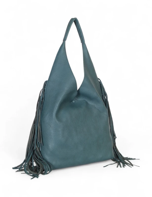 Torebka shopper COO&amp;COO Fashion Italy – duży shopper bag 2w1 z frędzlami