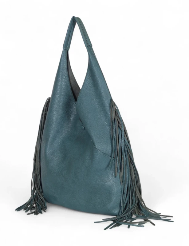 Torebka shopper COO&amp;COO Fashion Italy – duży shopper bag 2w1 z frędzlami
