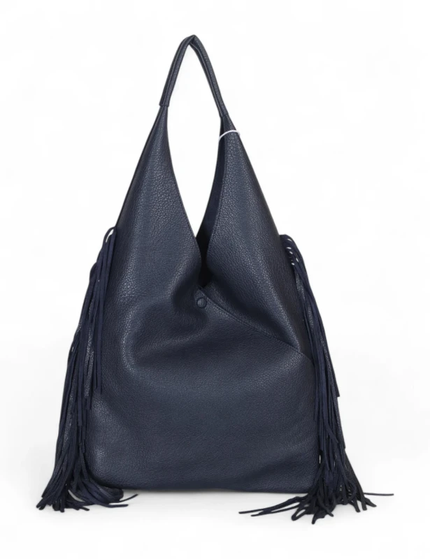 Torebka shopper COO&amp;COO Fashion Italy – duży shopper bag 2w1 z frędzlami