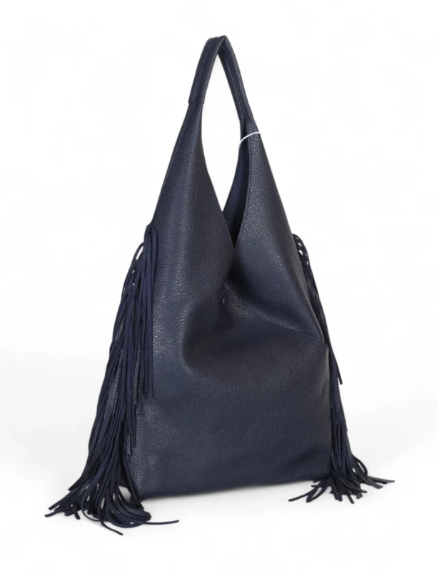 Torebka shopper COO&amp;COO Fashion Italy – duży shopper bag 2w1 z frędzlami