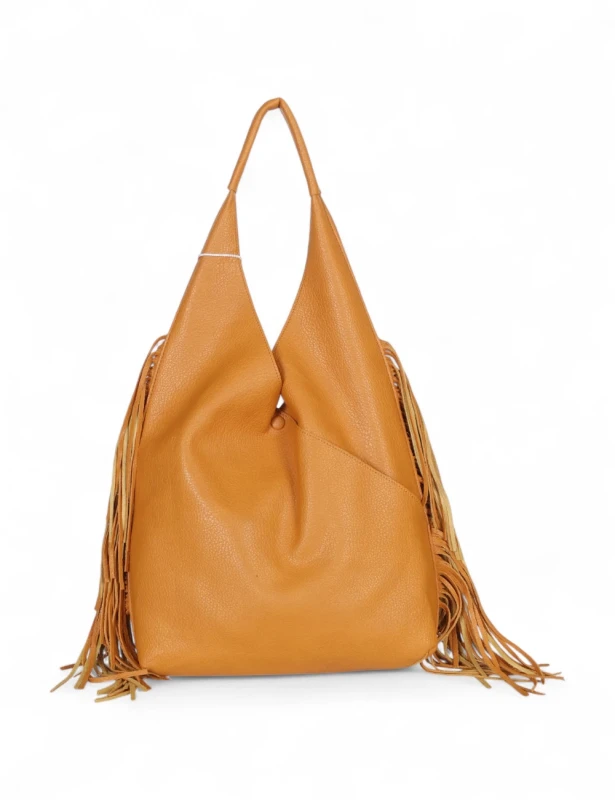 Torebka shopper COO&amp;COO Fashion Italy – duży shopper bag 2w1 z frędzlami