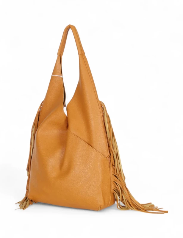 Torebka shopper COO&amp;COO Fashion Italy – duży shopper bag 2w1 z frędzlami