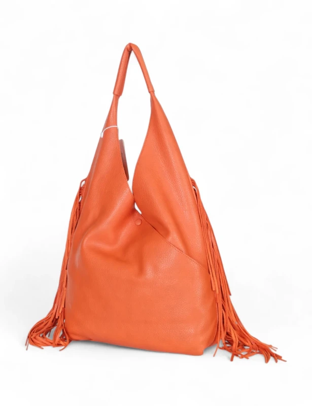 Torebka shopper COO&amp;COO Fashion Italy – duży shopper bag 2w1 z frędzlami