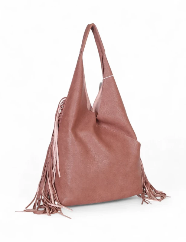 Torebka shopper COO&amp;COO Fashion Italy – duży shopper bag 2w1 z frędzlami