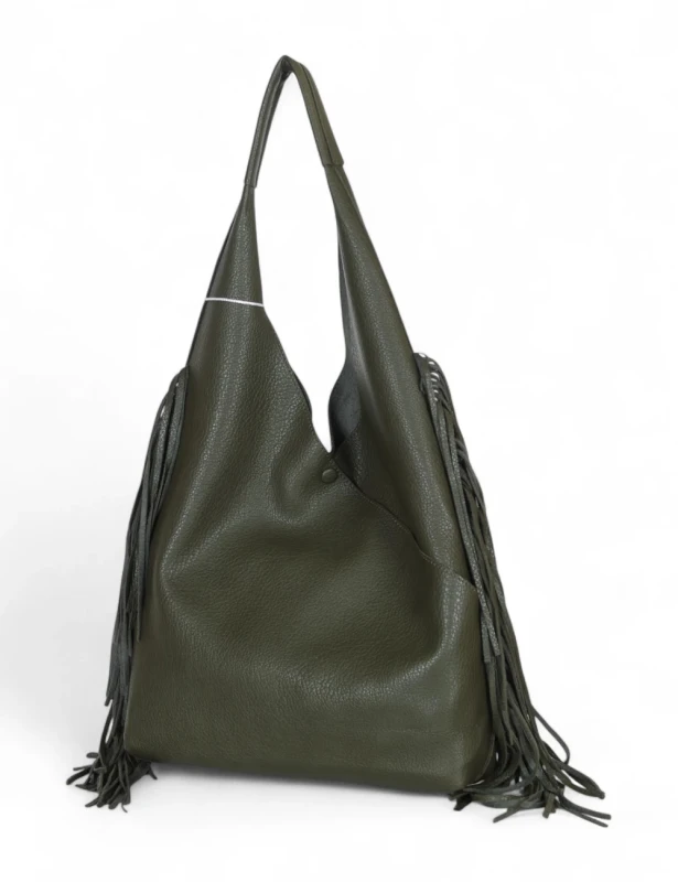 Torebka shopper COO&amp;COO Fashion Italy – duży shopper bag 2w1 z frędzlami