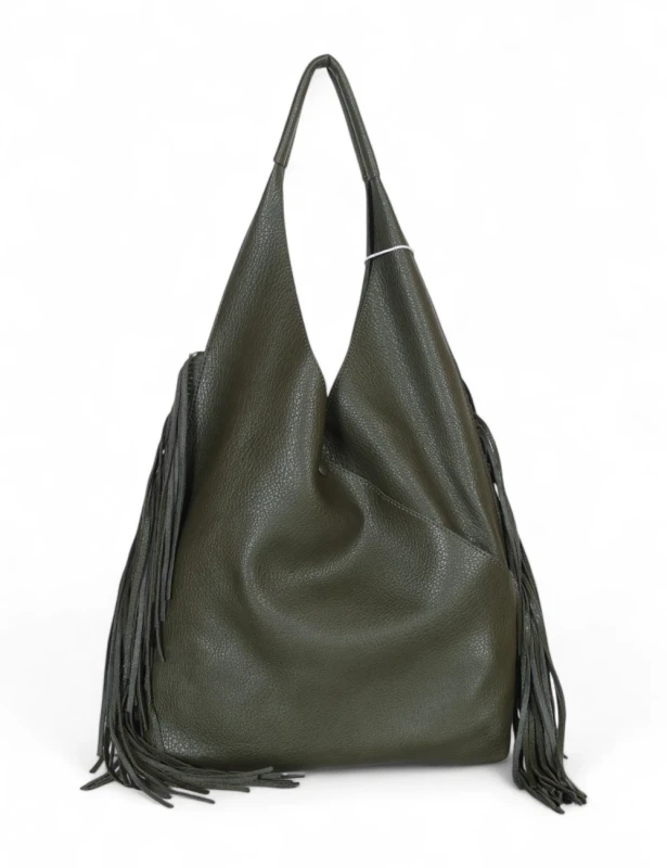 Torebka shopper COO&amp;COO Fashion Italy – duży shopper bag 2w1 z frędzlami