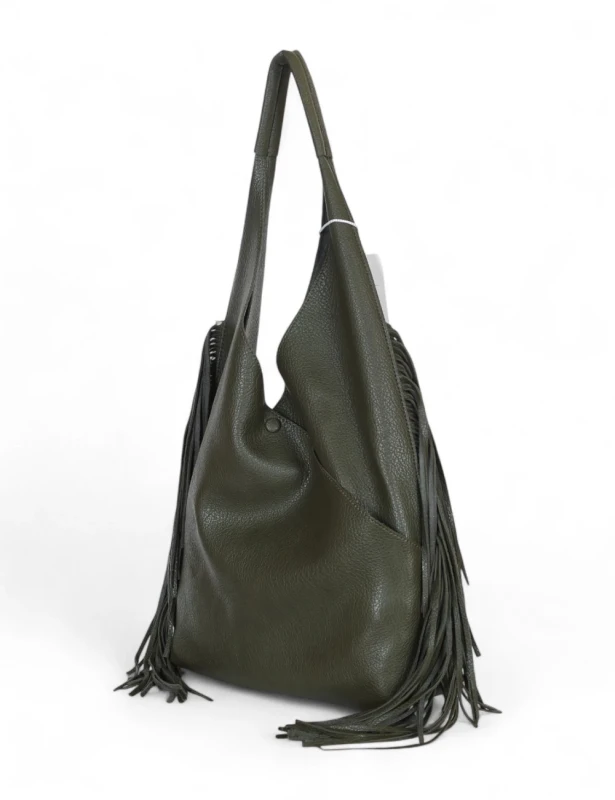 Torebka shopper COO&amp;COO Fashion Italy – duży shopper bag 2w1 z frędzlami