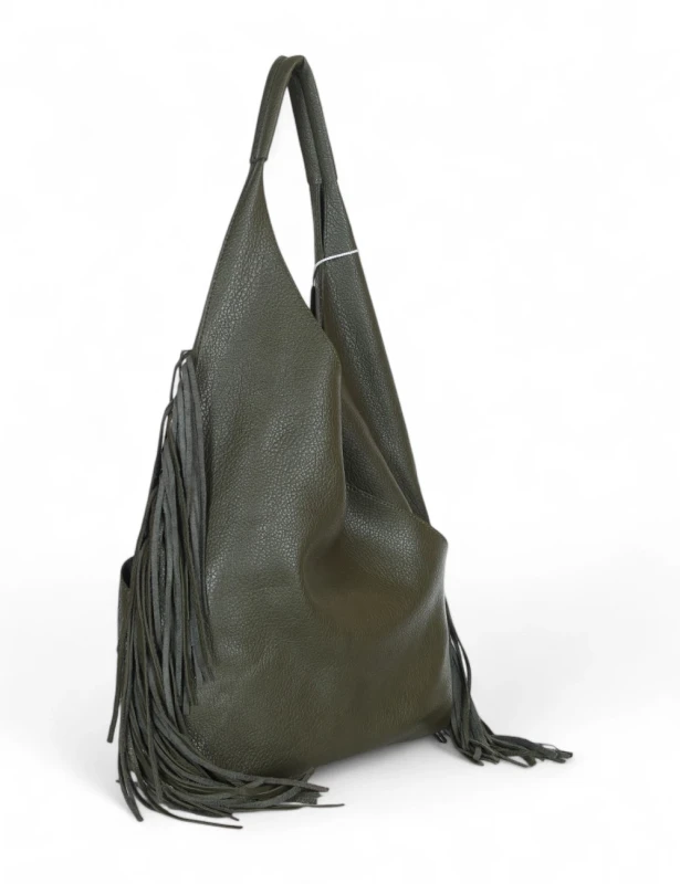 Torebka shopper COO&amp;COO Fashion Italy – duży shopper bag 2w1 z frędzlami