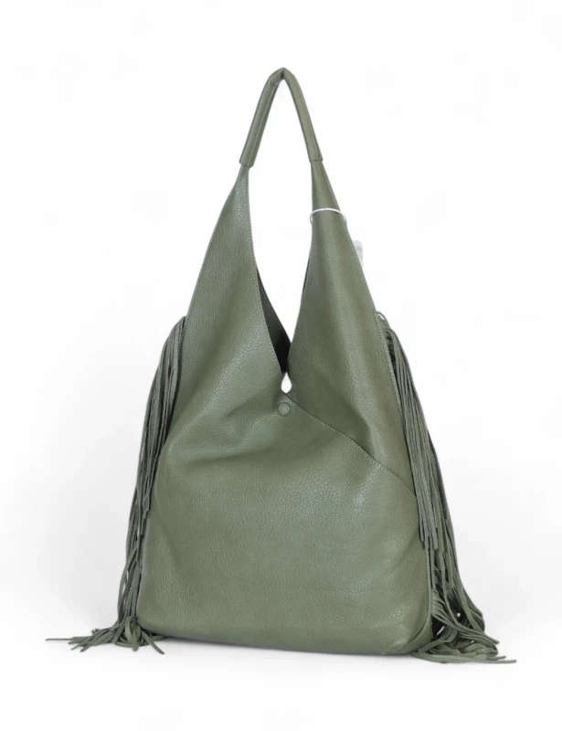 Torebka shopper COO&amp;COO Fashion Italy – duży shopper bag 2w1 z frędzlami