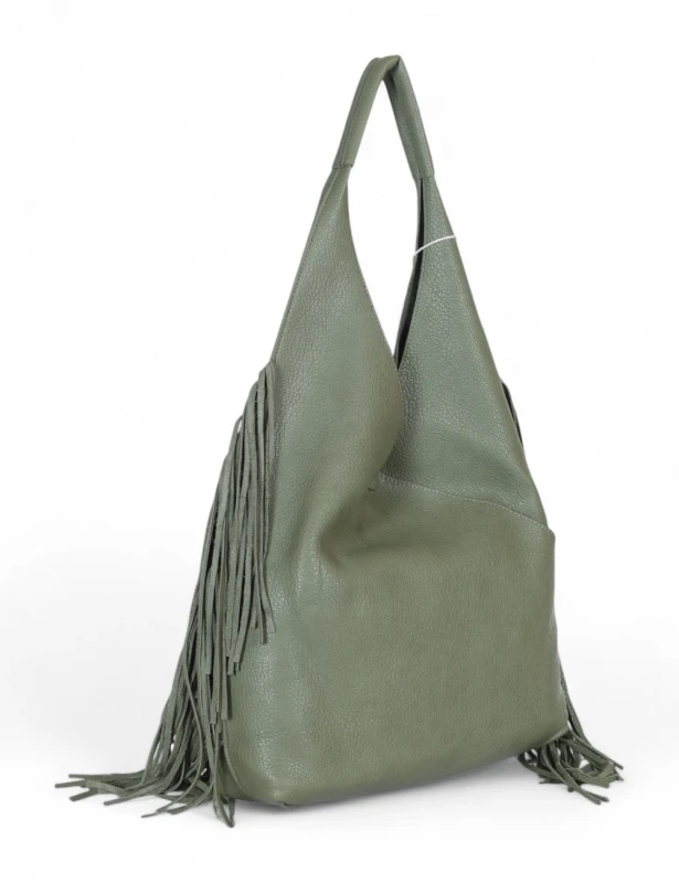 Torebka shopper COO&amp;COO Fashion Italy – duży shopper bag 2w1 z frędzlami