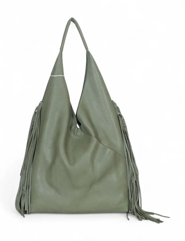 Torebka shopper COO&amp;COO Fashion Italy – duży shopper bag 2w1 z frędzlami