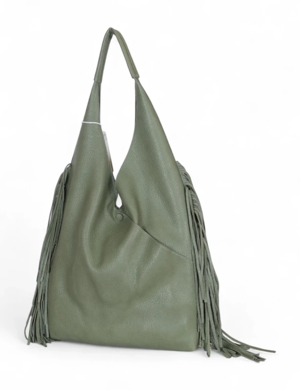 Torebka shopper COO&amp;COO Fashion Italy – duży shopper bag 2w1 z frędzlami