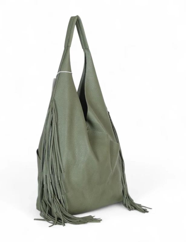 Torebka shopper COO&amp;COO Fashion Italy – duży shopper bag 2w1 z frędzlami