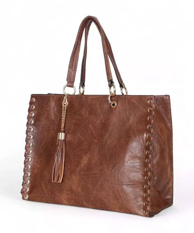 Torebka shopper Andrea Massi Italy 2w1 z saszetką – duży shopper bag A4