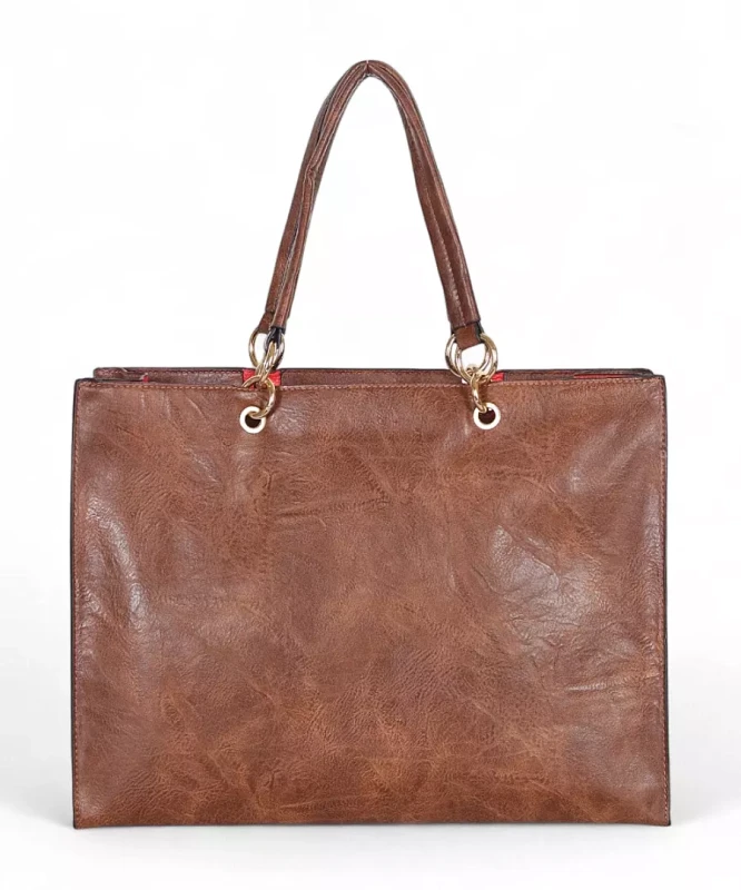 Torebka shopper Andrea Massi Italy 2w1 z saszetką – duży shopper bag A4