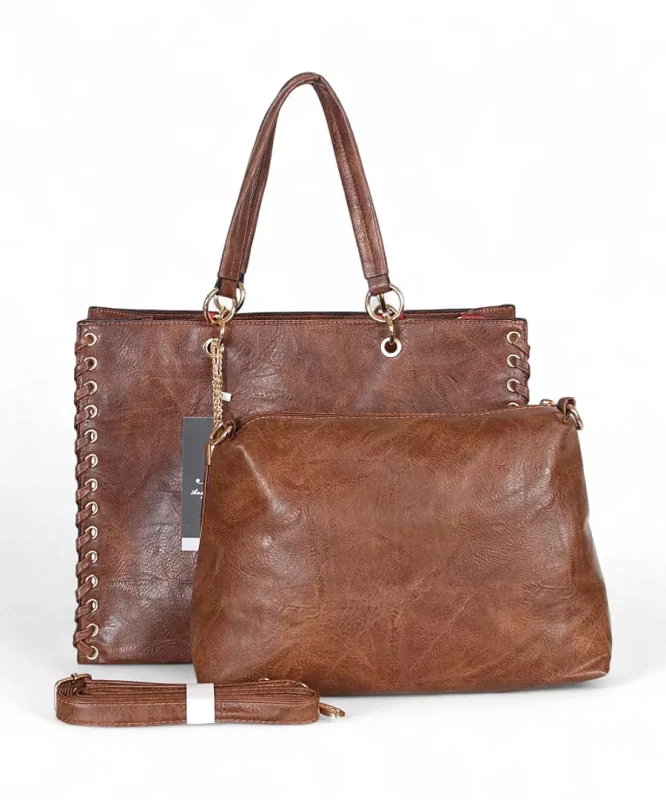 Torebka shopper Andrea Massi Italy 2w1 z saszetką – duży shopper bag A4