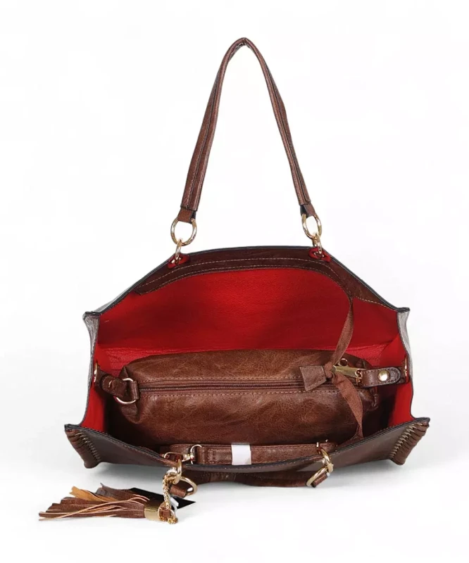 Torebka shopper Andrea Massi Italy 2w1 z saszetką – duży shopper bag A4
