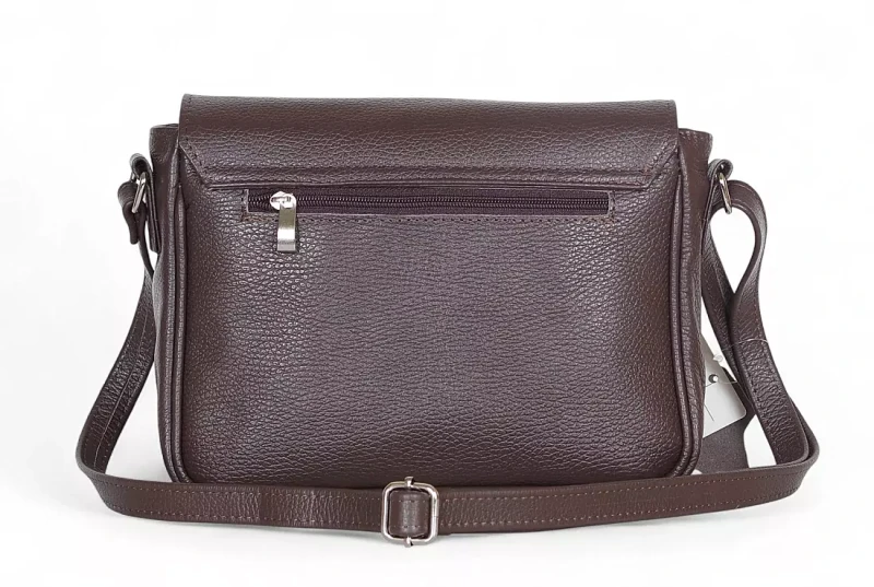 Vera Pelle – brązowa skórzana listonoszka z włoskiej skóry naturalnej