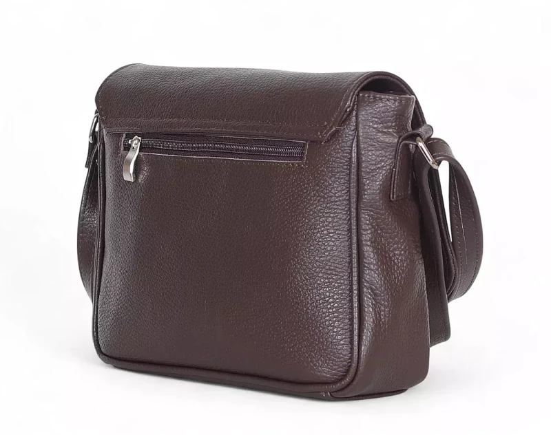 Vera Pelle – brązowa skórzana listonoszka z włoskiej skóry naturalnej