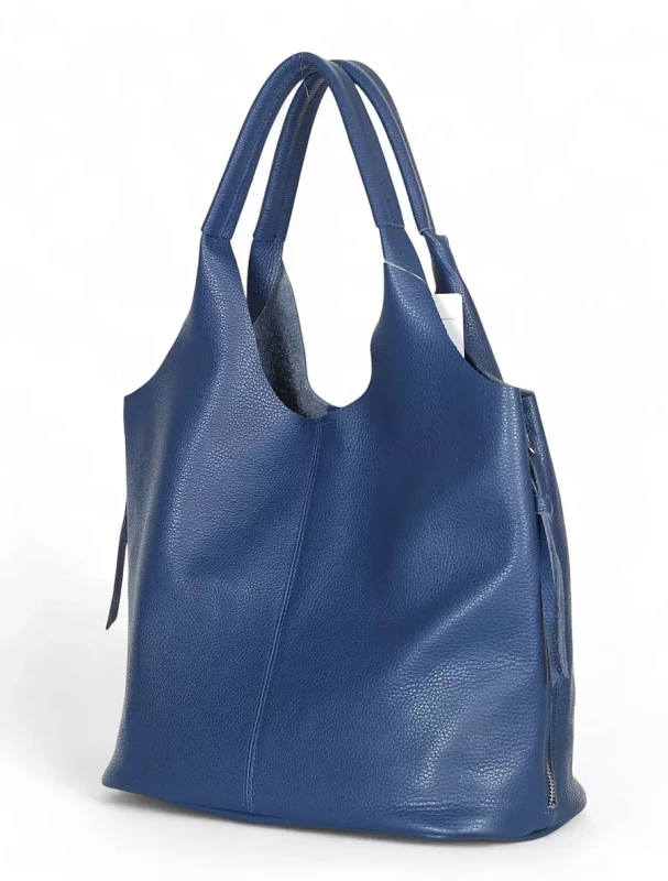 VERA PELLE Włoska skórzana torebka shopper 2w1 Skóra naturalna