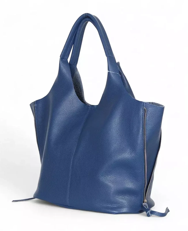 VERA PELLE Włoska skórzana torebka shopper 2w1 Skóra naturalna