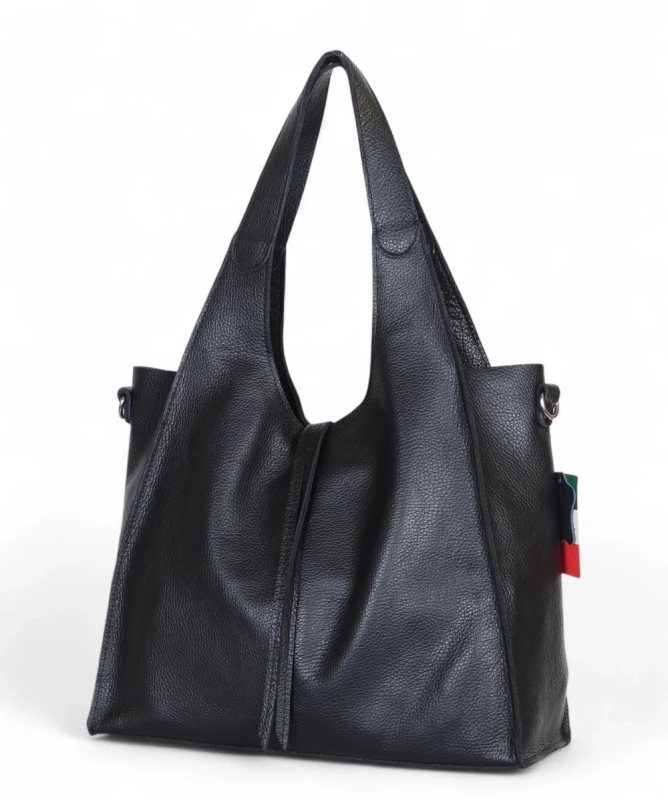 Torebka skórzana Vera Pelle – duży skórzany shopper z naturalnej skóry Dollaro