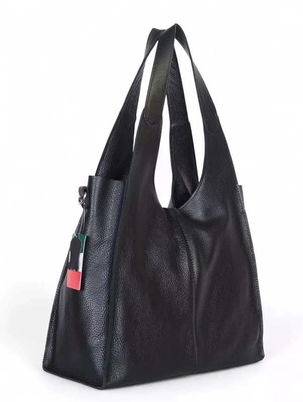 Torebka skórzana Vera Pelle – duży skórzany shopper z naturalnej skóry Dollaro